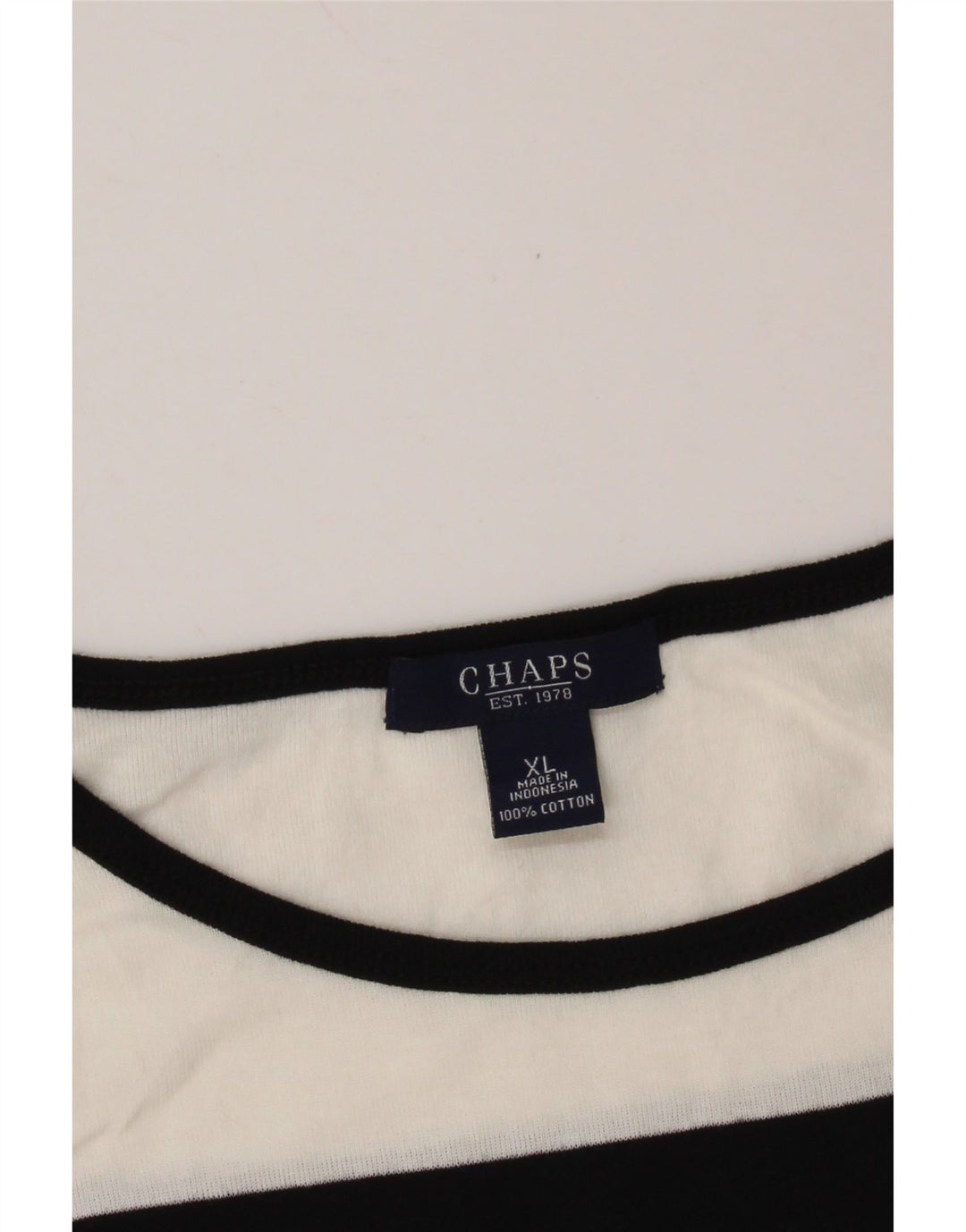 CHAPS Camiseta sin mangas para mujer UK 18 XL Algodón a rayas blancas
