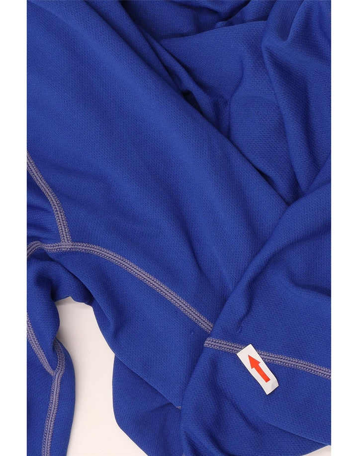 NIKE Hombre Dri Fit Top Manga Larga Poliéster Azul Pequeño