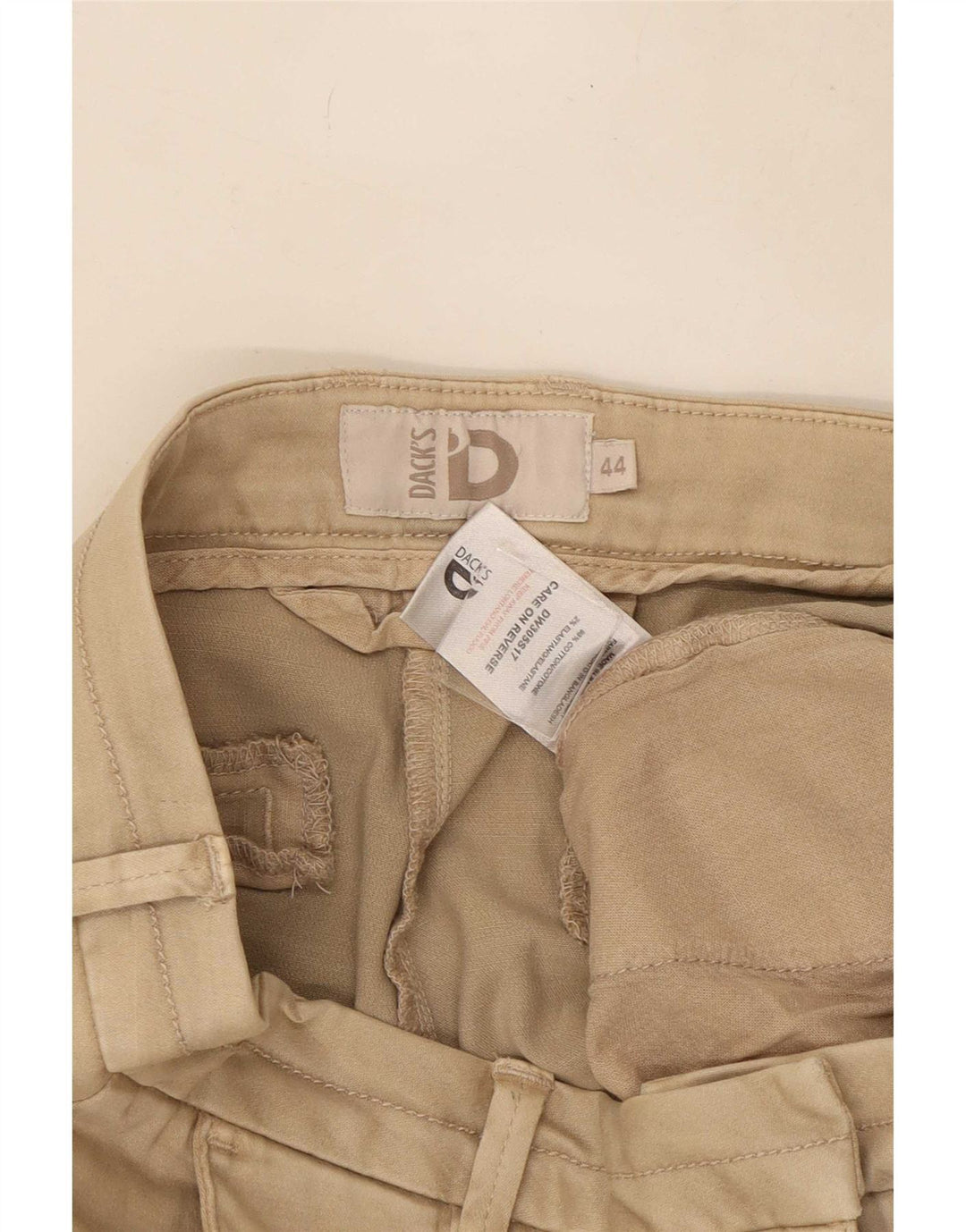 Dack's Pantalones cortos chinos para mujer IT 44 Medium W32 Algodón beige
