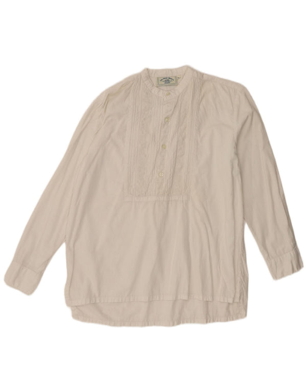Charro Blusa de manga larga para mujer UK 40 XL Viscosa floral blanca