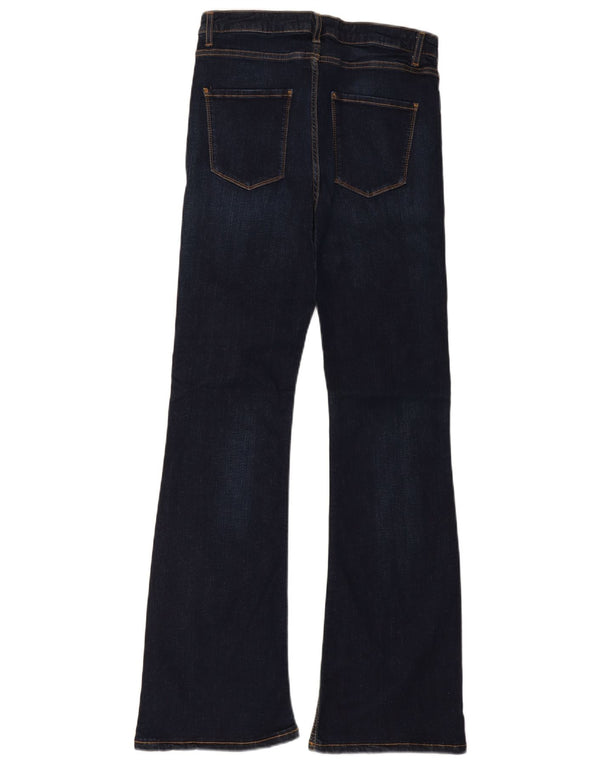 Zara Vaqueros Slim Acampanados para Mujer EU 40 Medium W30 L32 Azul Marino Algodón