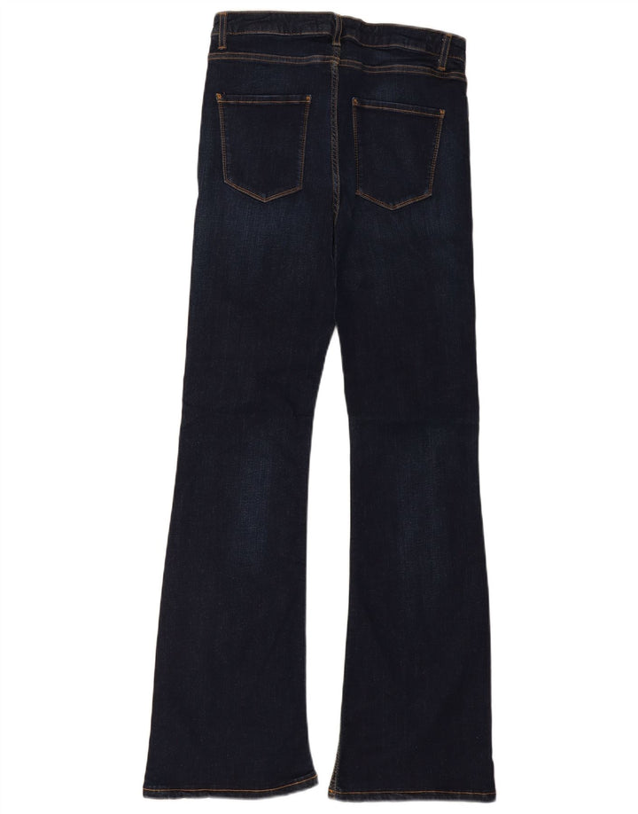 Zara Vaqueros Slim Acampanados para Mujer EU 40 Medium W30 L32 Azul Marino Algodón