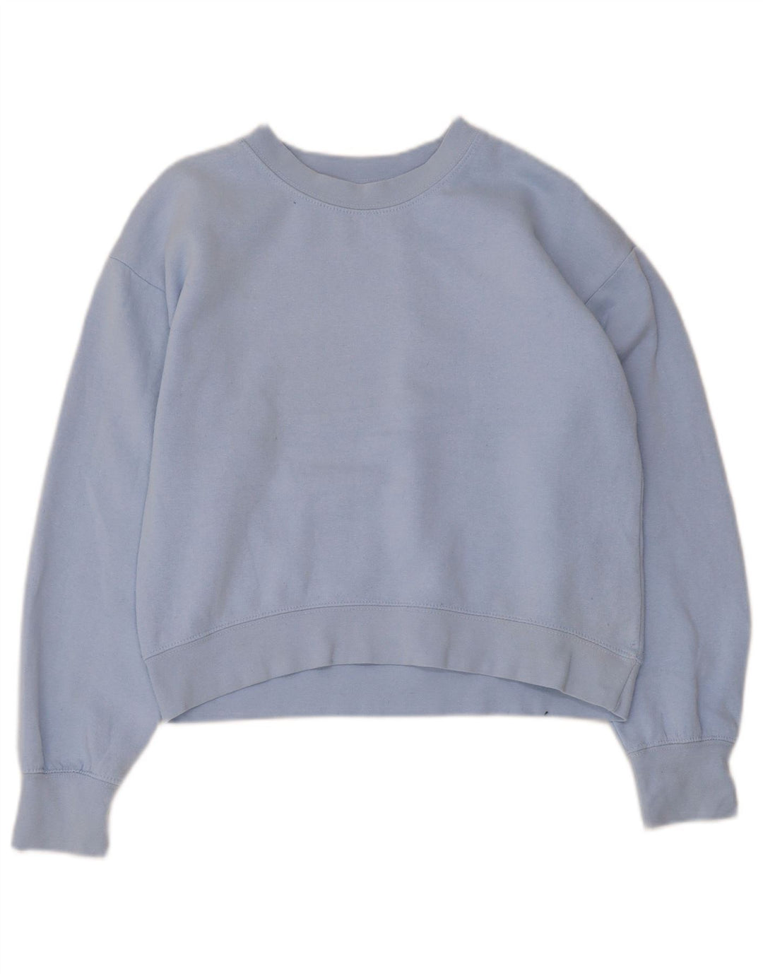Zara Mujer Crop Sudadera Jumper UK 10 Small Azul Poliéster