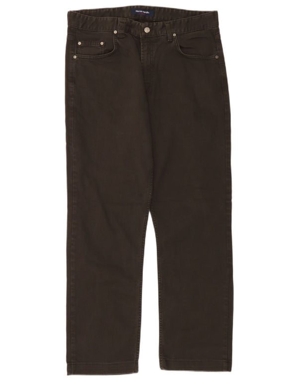 Pierre Cardin Jeans rectos para hombre IT 46 Small W34 L30 Algodón marrón