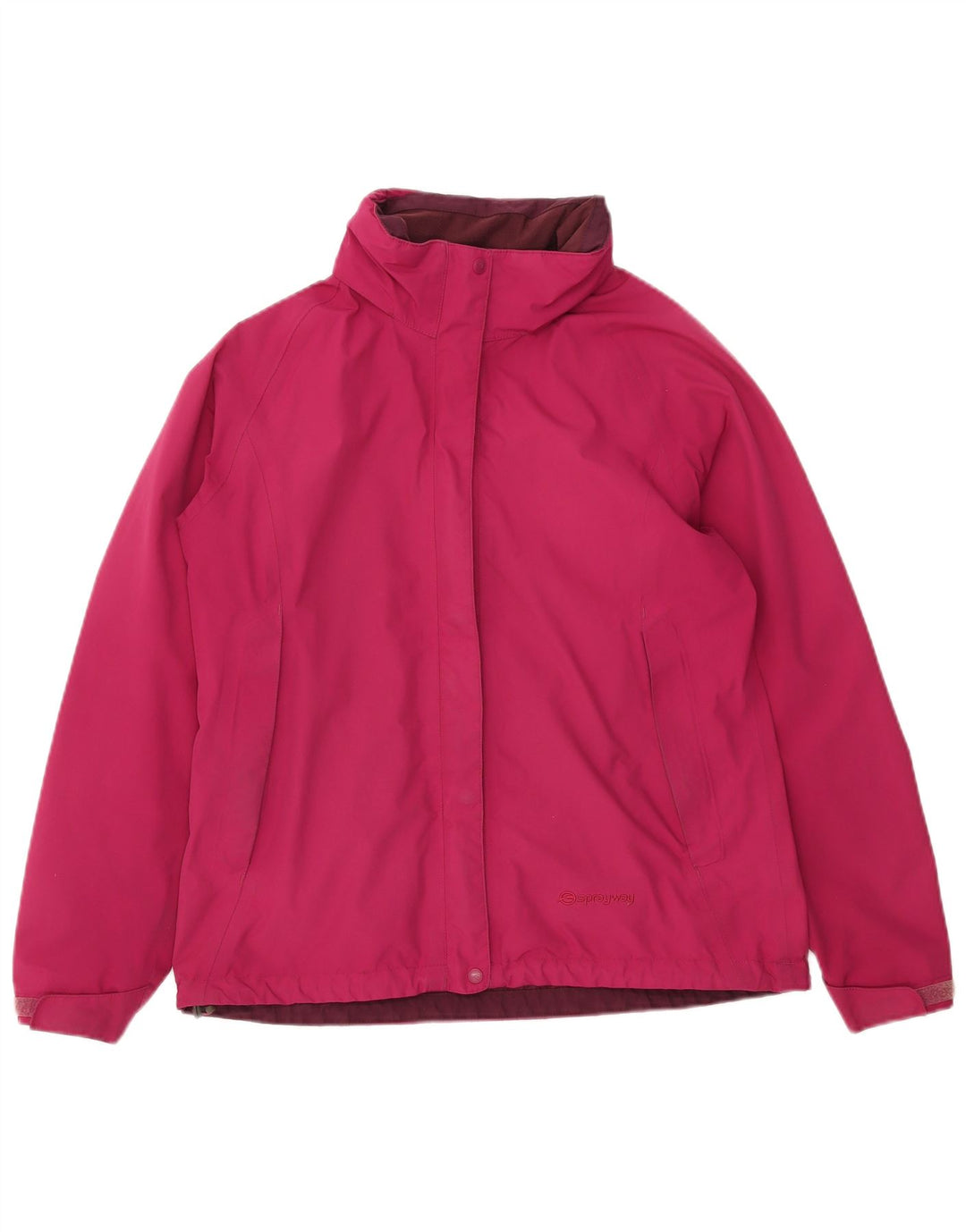 Sprayway Chaqueta impermeable con capucha para mujer UK 12 Poliéster rosa medio
