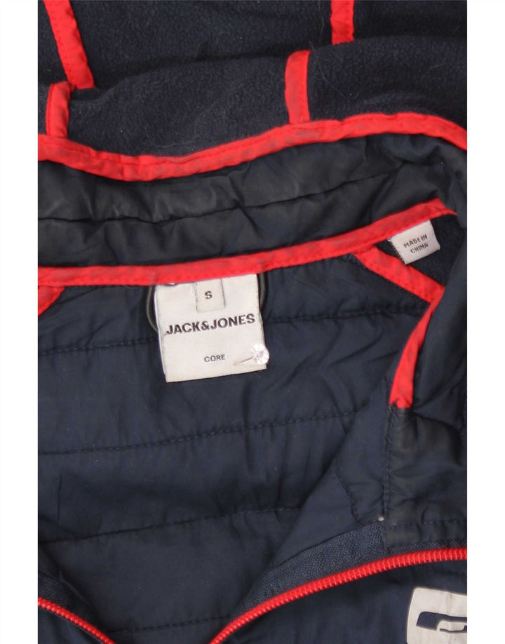 Jack & Jones Hombre Acolchado Con Capucha Chándal Top Chaqueta Small Azul Marino