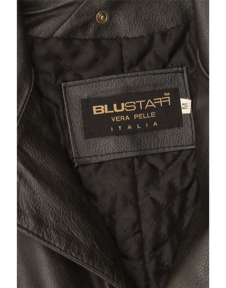 Blustaff Abrigo de cuero para hombre UK 38 Cuero negro mediano