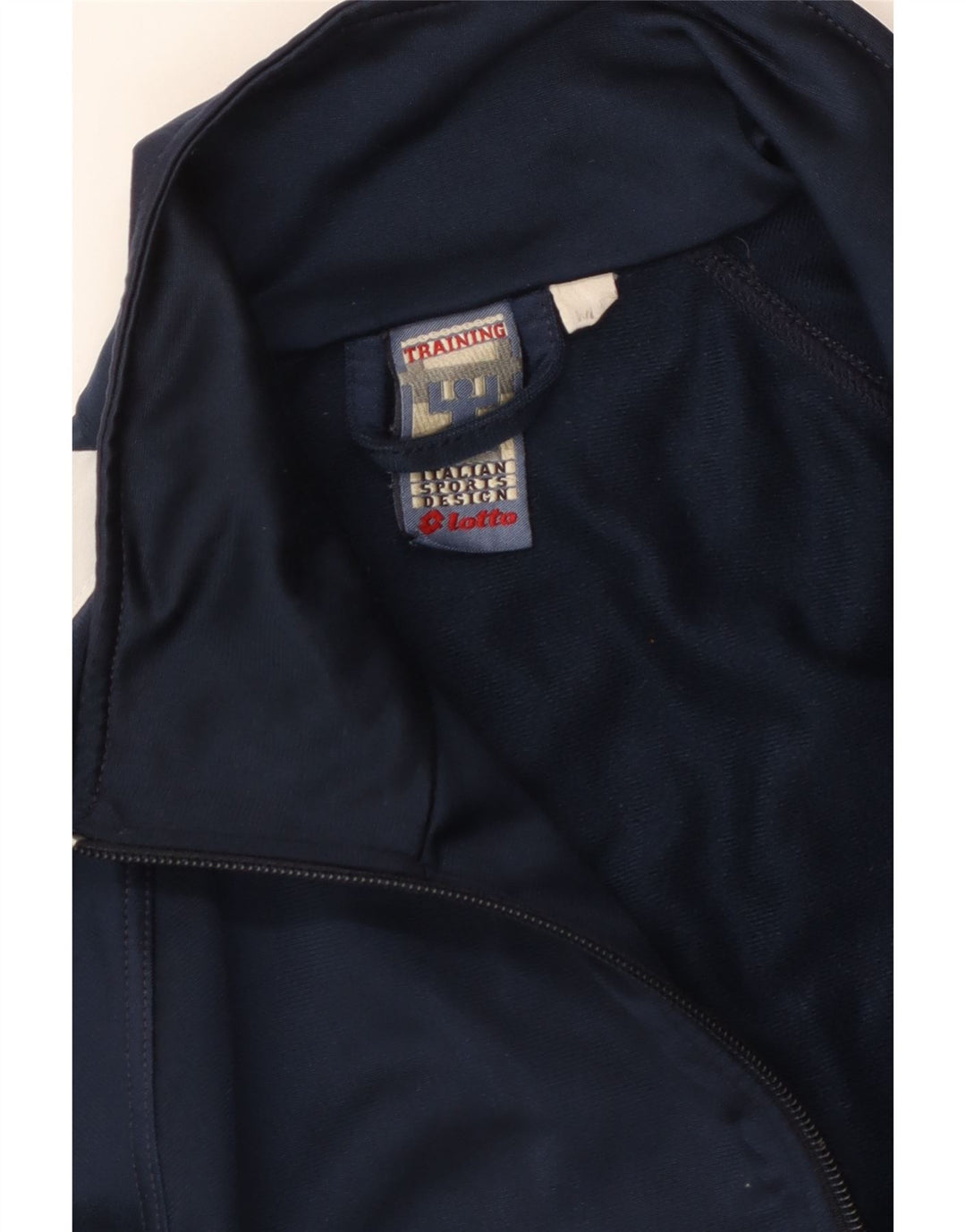 LOTTO Chaqueta superior de chándal con gráfico para hombre Azul marino medio Colorblock