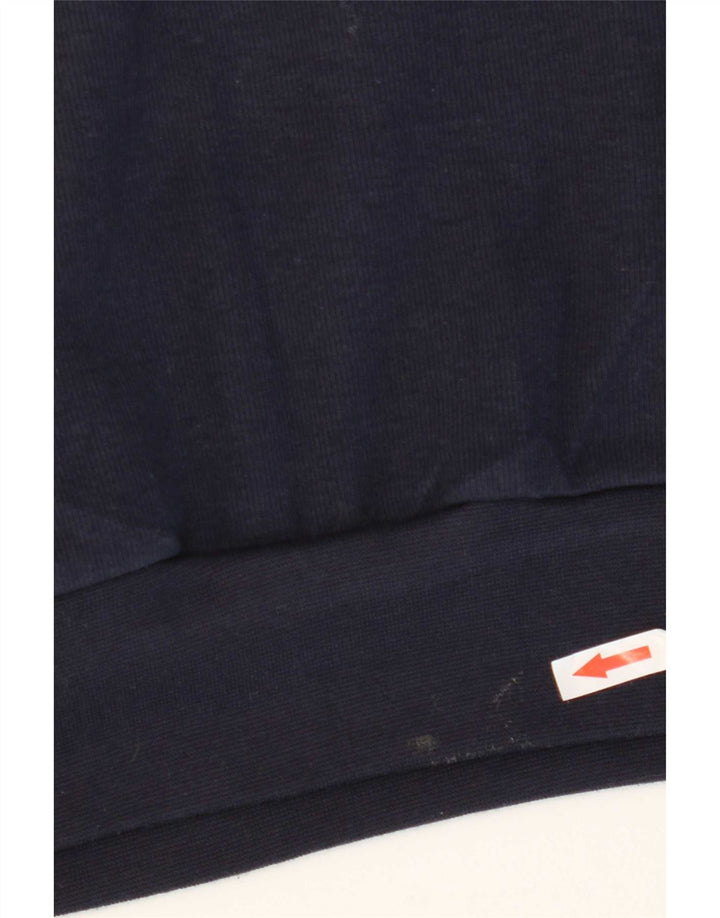 Kappa Mens Graphic Sudadera Jumper Small Azul Marino Poliéster