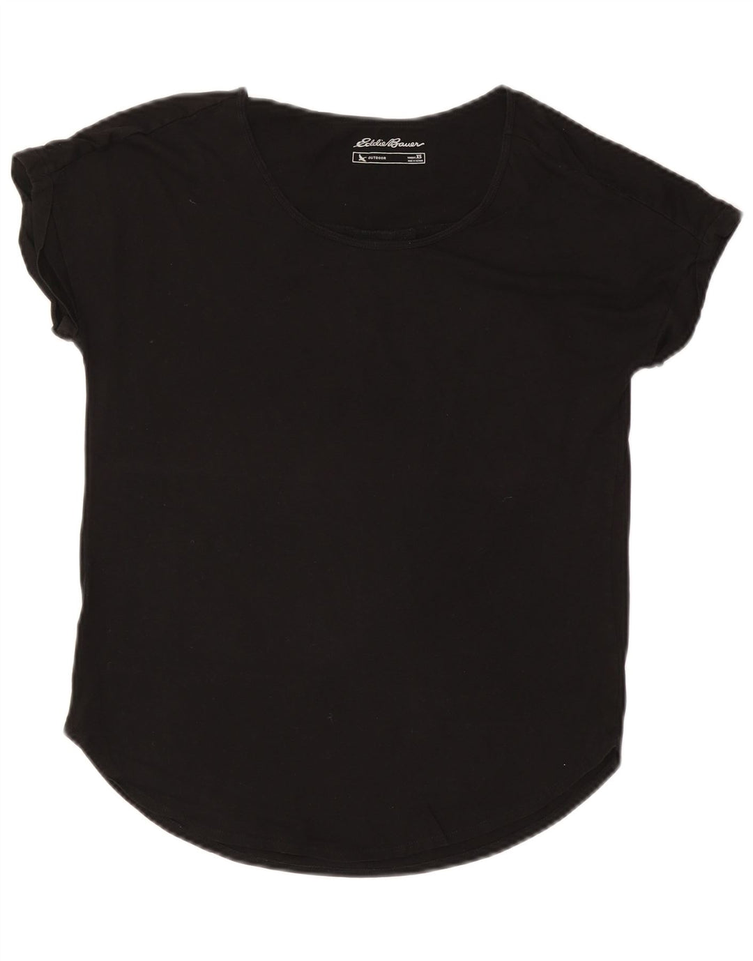 EDDIE BAUER Camiseta extragrande para mujer UK 6 XS Algodón negro