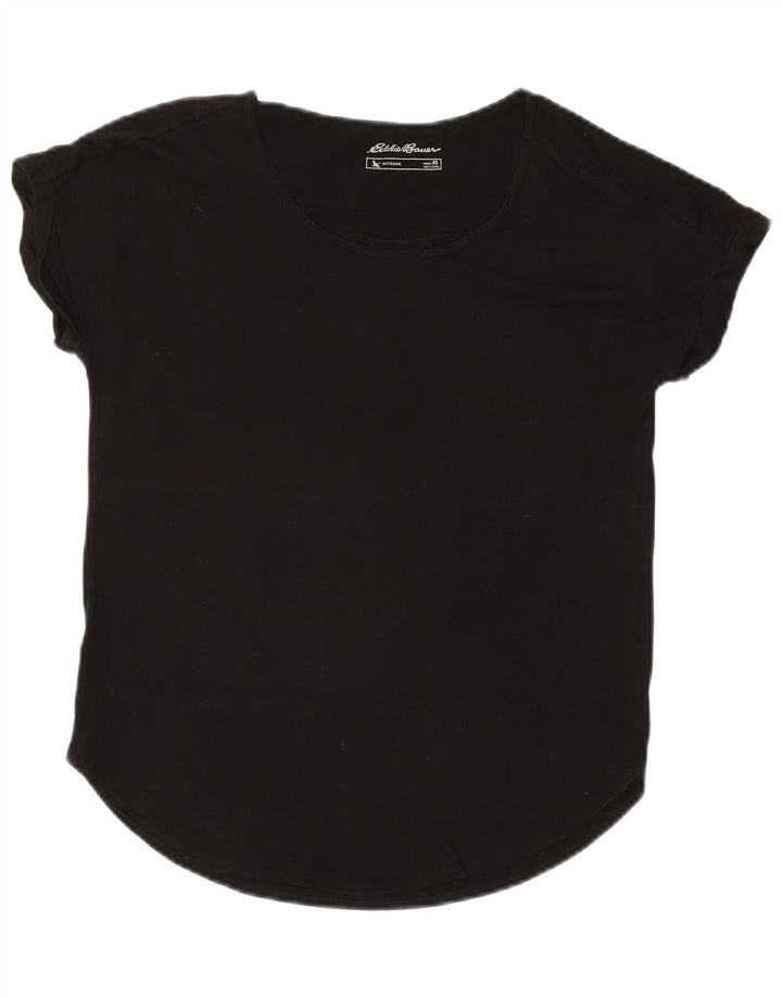EDDIE BAUER Camiseta extragrande para mujer UK 6 XS Algodón negro