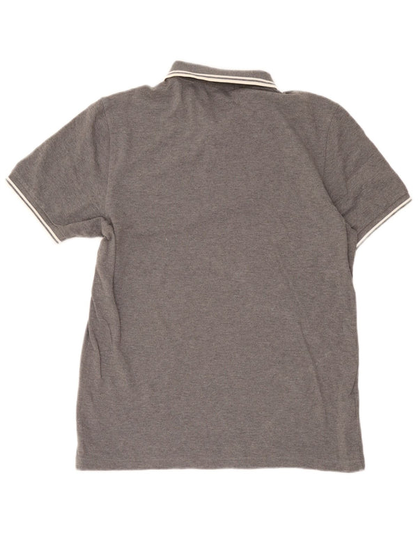 Fred Perry Polo para hombre de algodón moteado gris grande
