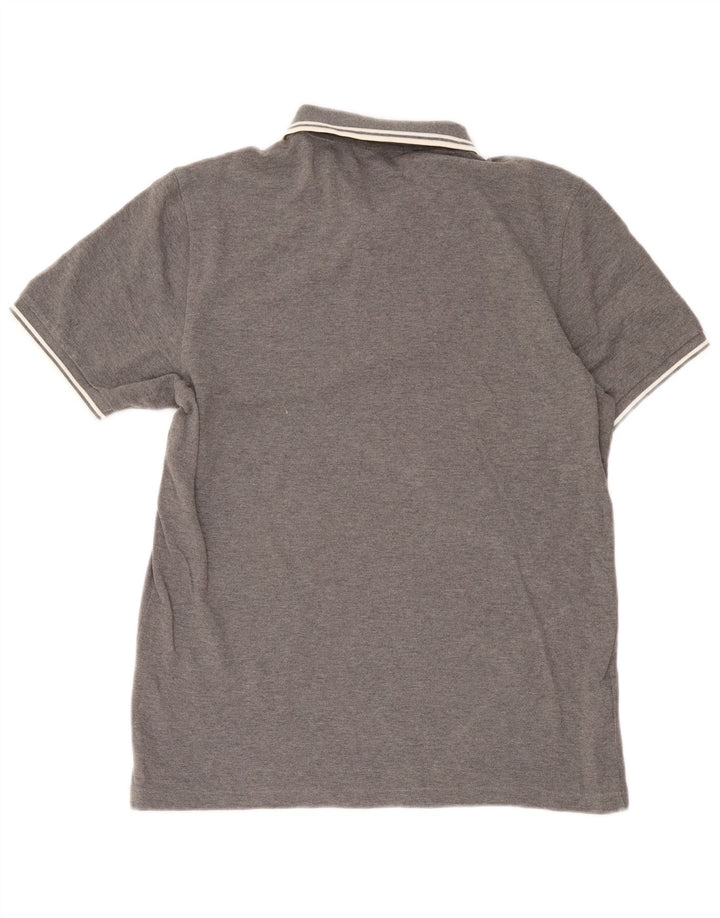 Fred Perry Polo para hombre de algodón moteado gris grande