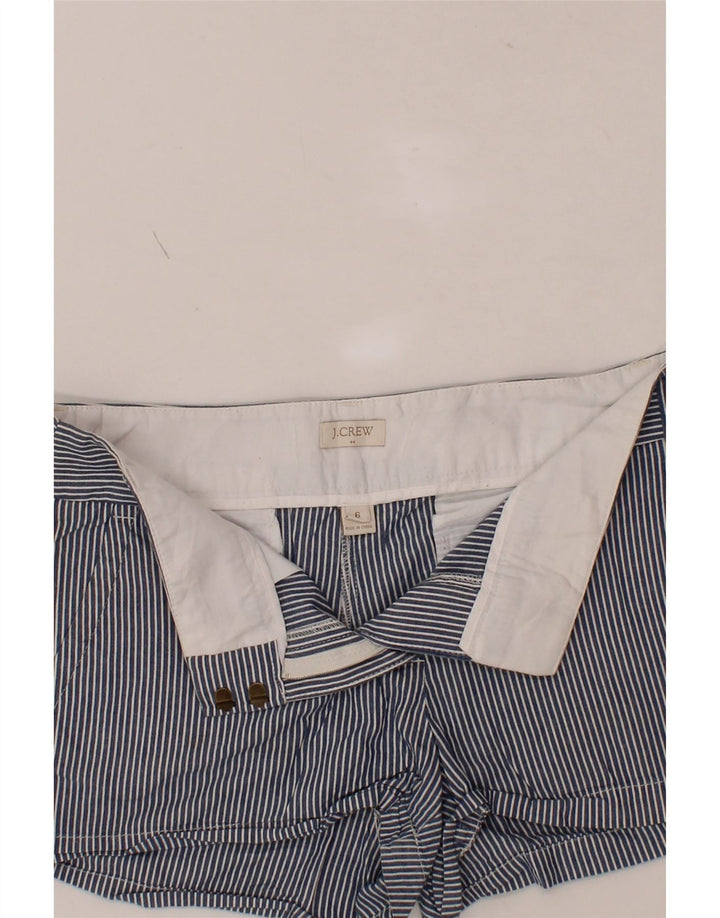 J. CREW Womens Chino Shorts US 6 Medium W30  Navy Blue Striped Cotton Vintage J. Crew and Second-Hand J. Crew from Messina Hembry 