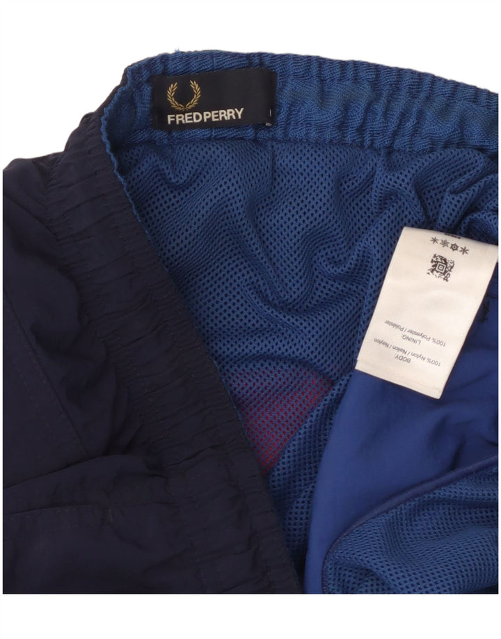 FRED PERRY Bañador para hombre de nailon con bloques de color multicolor grande