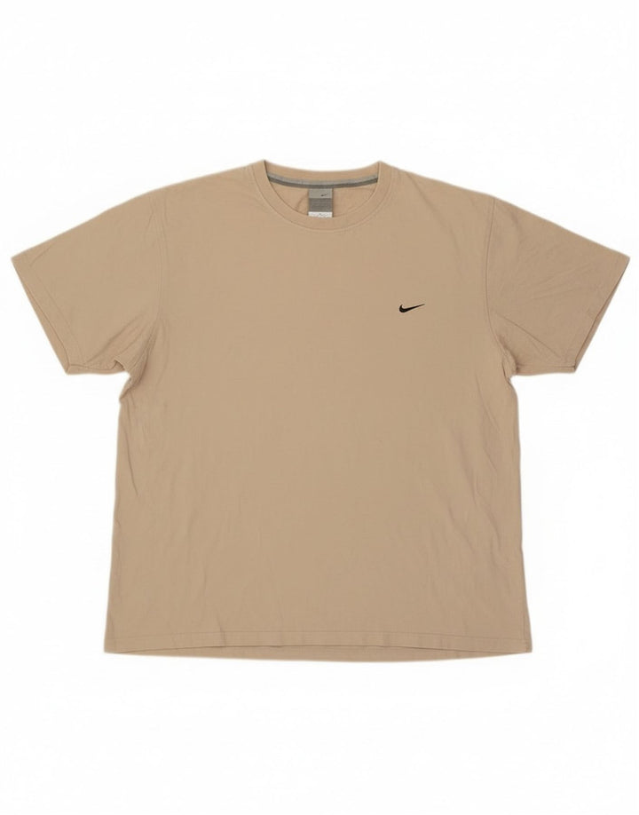 Nike Camiseta para hombre Top UK 42/44 Large Beige Algodón