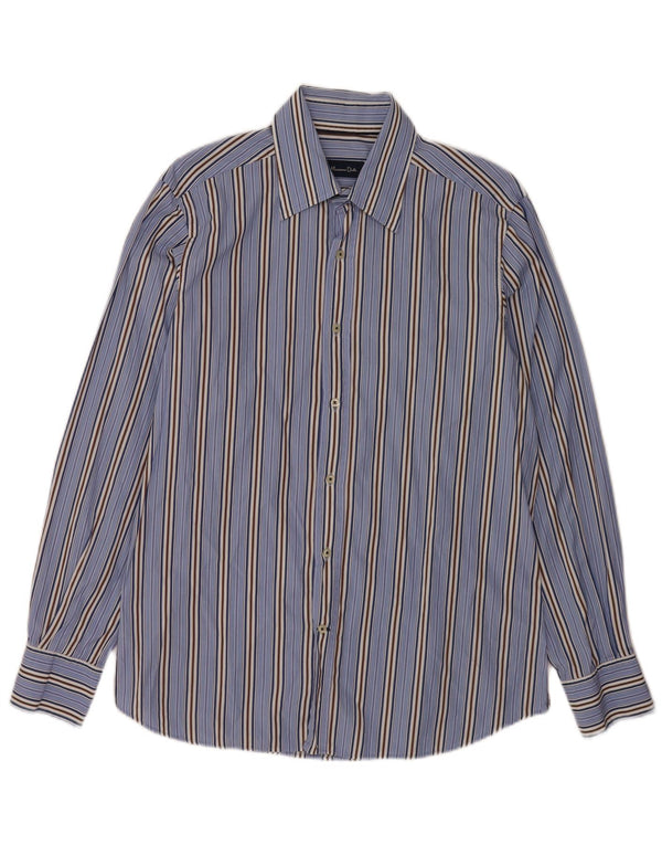 Camisa Massimo Dutti Hombre Large Algodón Rayas Azul