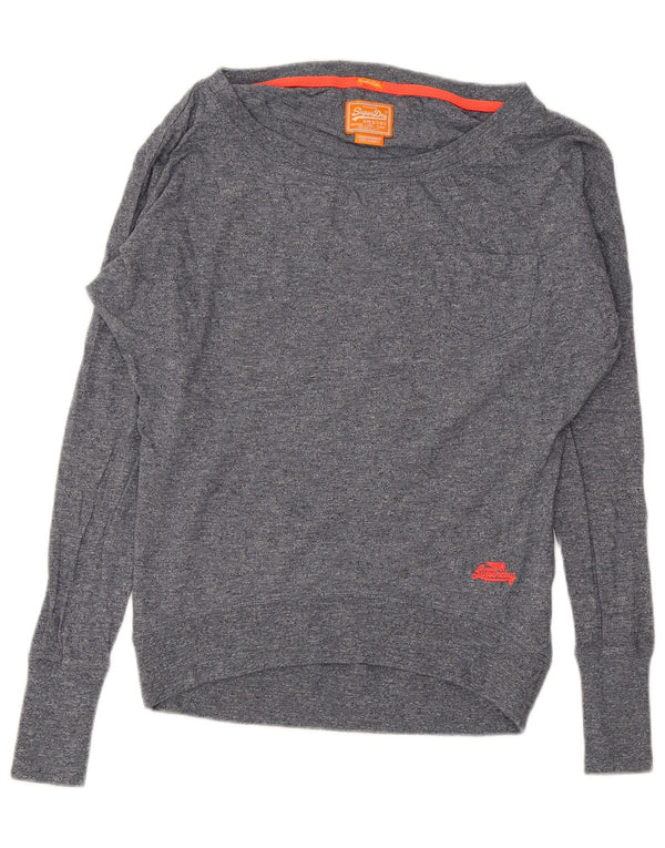 Superdry Jersey de sudadera extragrande para mujer UK 6 XS Algodón moteado gris
