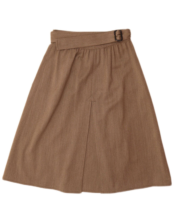 Cadette Falda acampanada de cintura alta para mujer IT 44 Medium W26 Lana beige