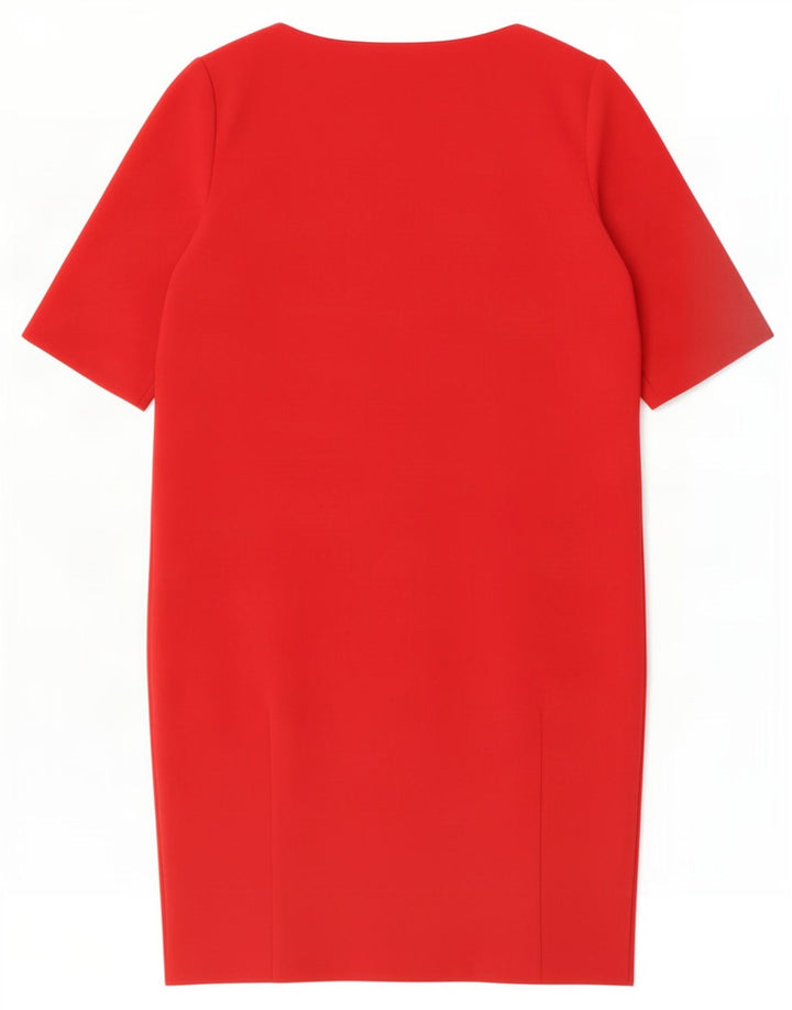 Marella Vestido recto para mujer UK 8 Pequeño Poliéster rojo