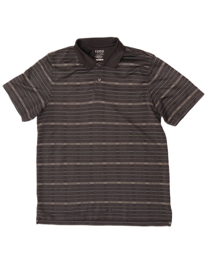 Izod Polo Hombre Grande Poliéster Rayas Negras