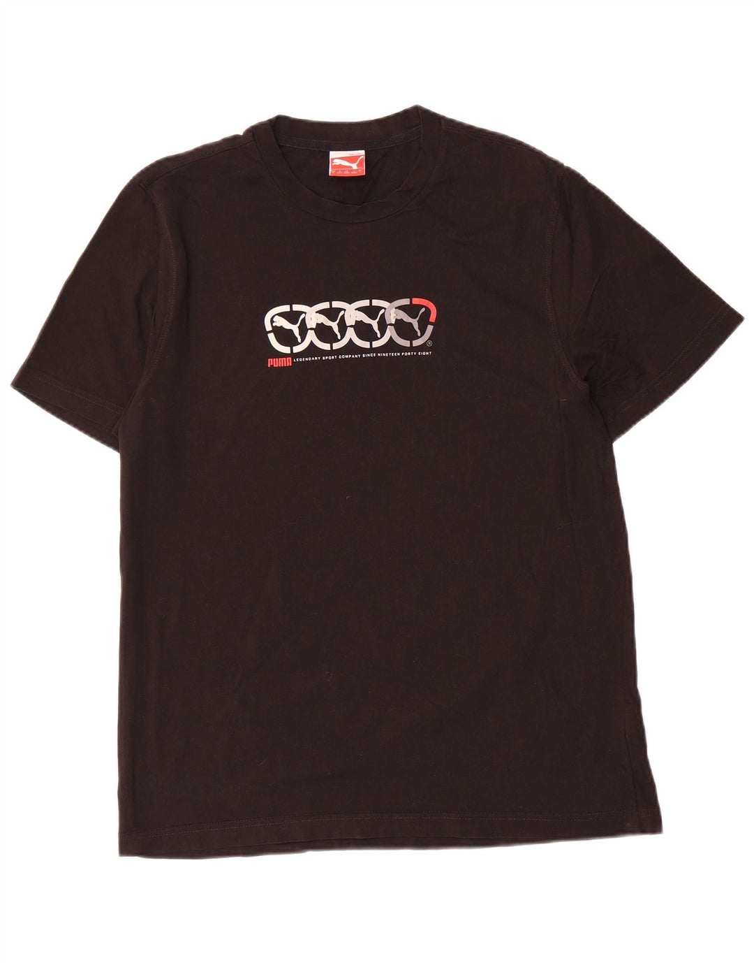 Puma - Camiseta gráfica para hombre, talla grande, algodón negro