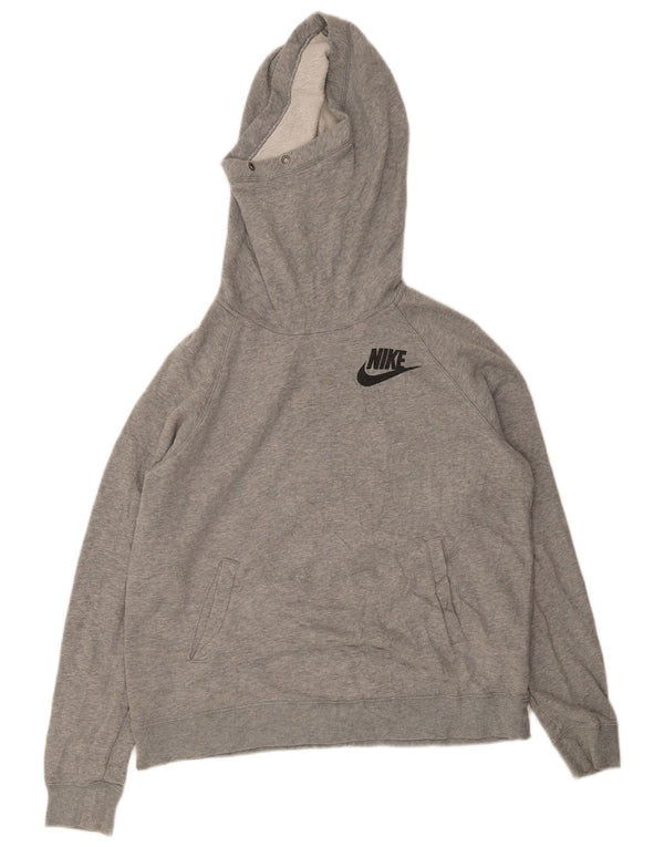 Nike - Sudadera con capucha para mujer, talla 40, talla grande, algodón gris