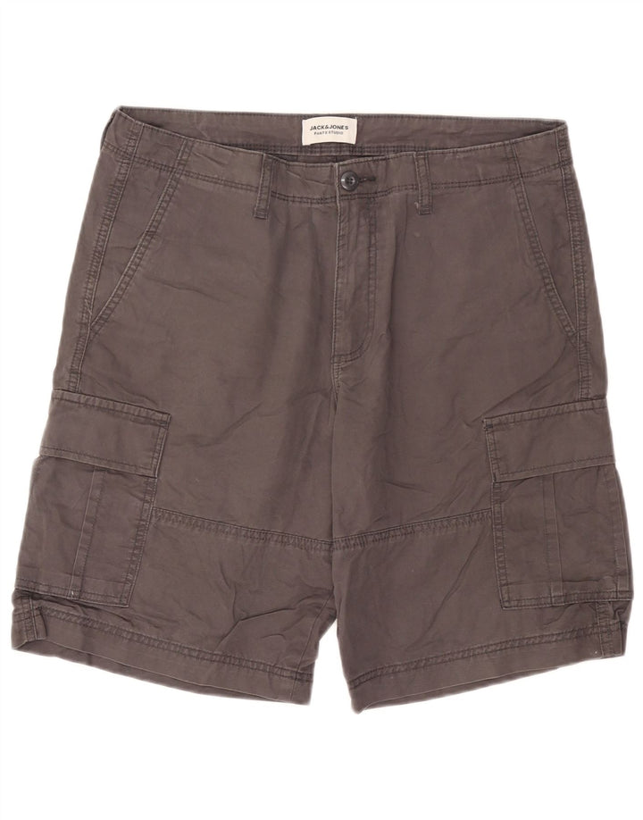 Jack & Jones Pantalones Cortos Cargo para Hombre Grande W36 Algodón Gris