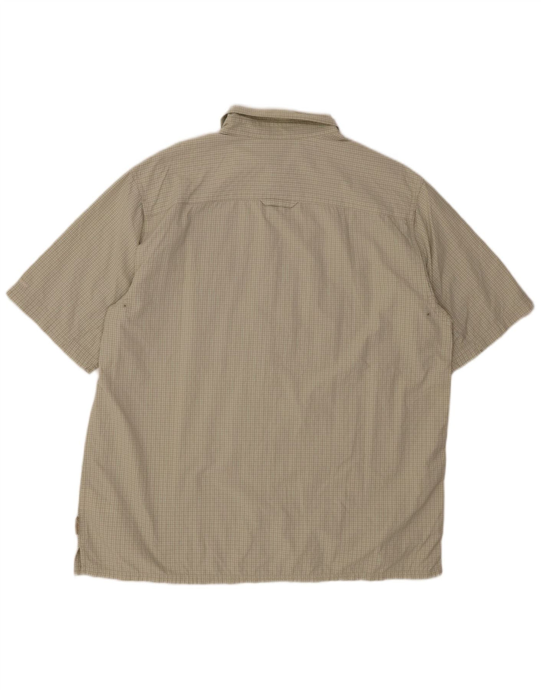 Camisa COLUMBIA Hombre Titanio Manga Corta XL Nylon Cuadros Verdes