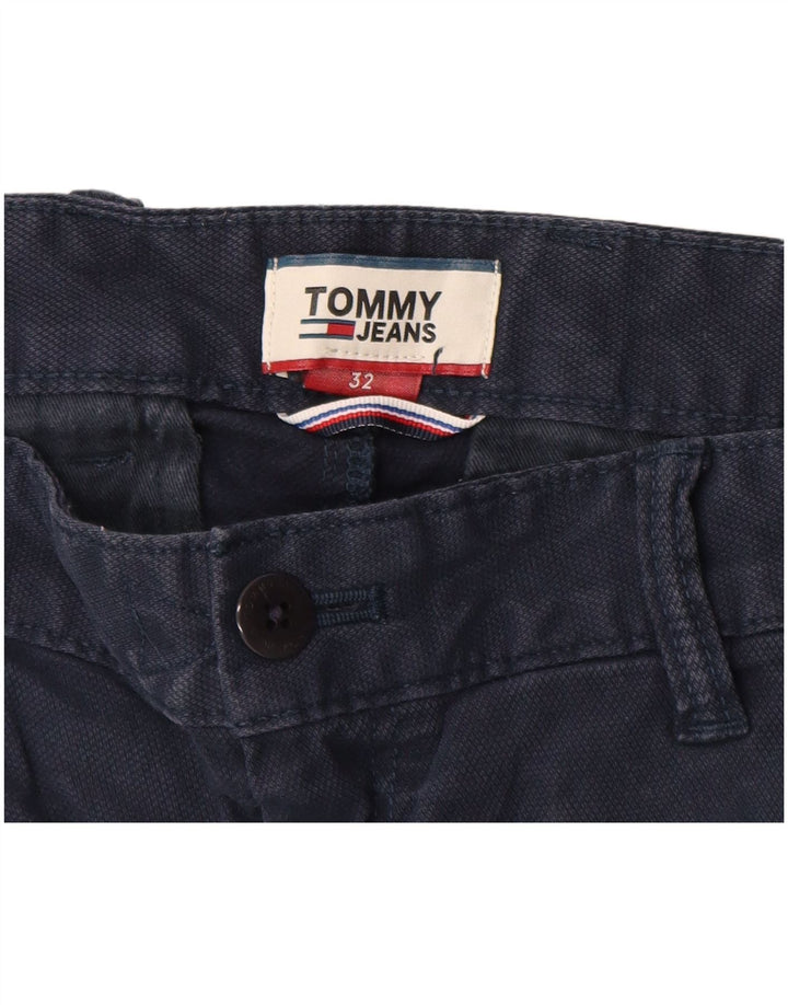 TOMMY HILFIGER Pantalones cortos chinos para hombre W32 Algodón azul marino mediano
