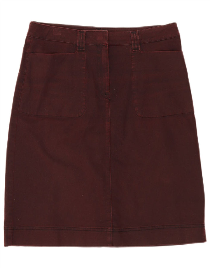 MURPHY & NYE Falda acampanada para mujer W30 Algodón medio burdeos