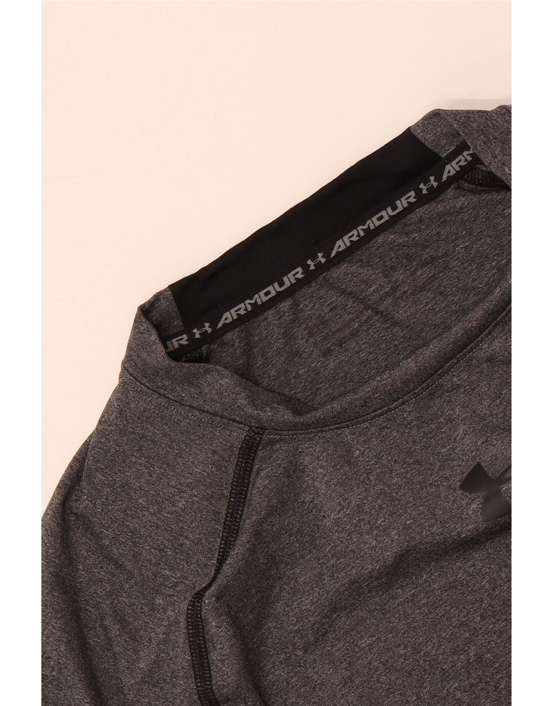 UNDER ARMOUR Top gráfico de manga larga para hombre pequeño gris moteado