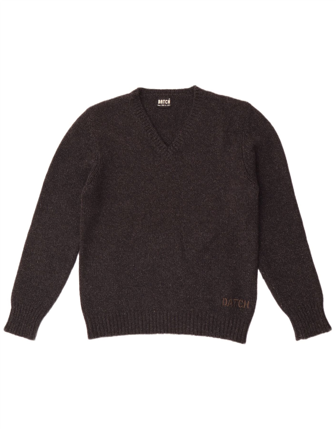 Datch - Jersey con cuello en V para mujer, talla 40, XL, poliéster gris