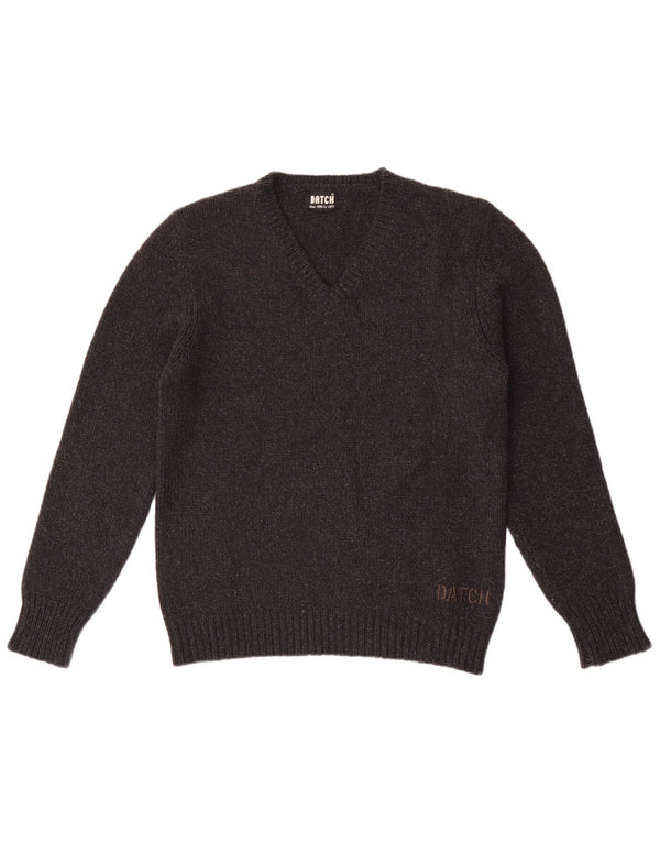 Datch - Jersey con cuello en V para mujer, talla 40, XL, poliéster gris
