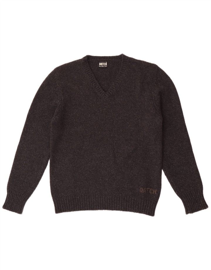 Datch - Jersey con cuello en V para mujer, talla 40, XL, poliéster gris
