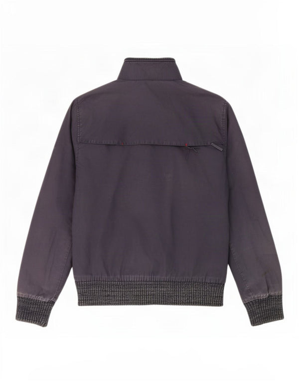 Superdry Mujer Sherpa Bomber Jacket UK 40 XL Algodón Azul Marino