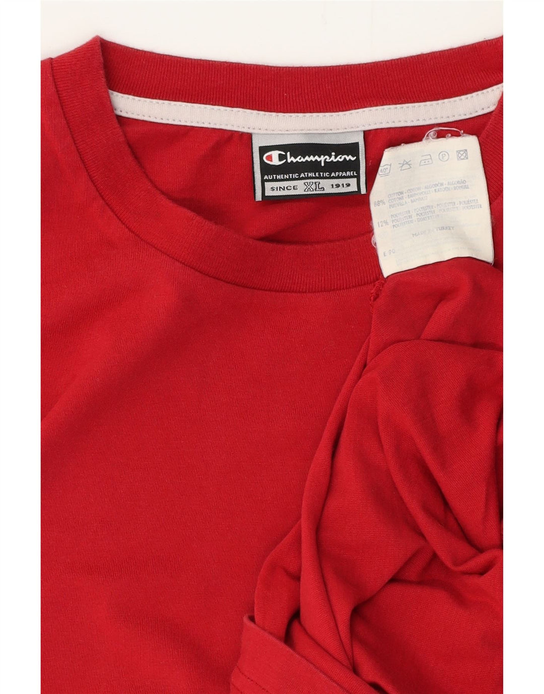 CHAMPION Camiseta Hombre Top XL Algodón Rojo