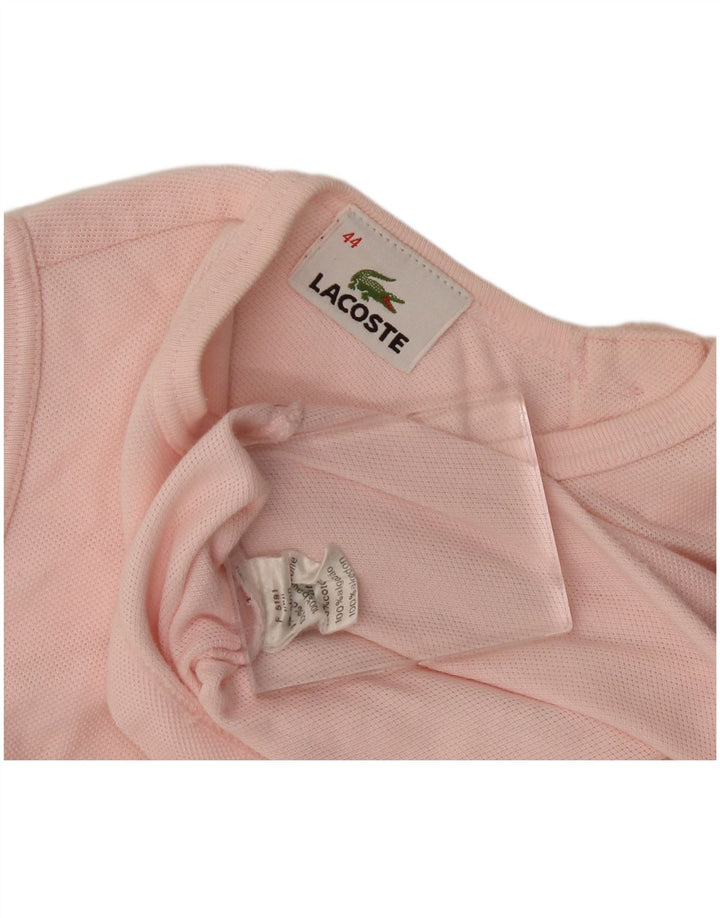 Lacoste Chaleco Corto Para Mujer Talla Superior 44 Algodón Rosa Grande