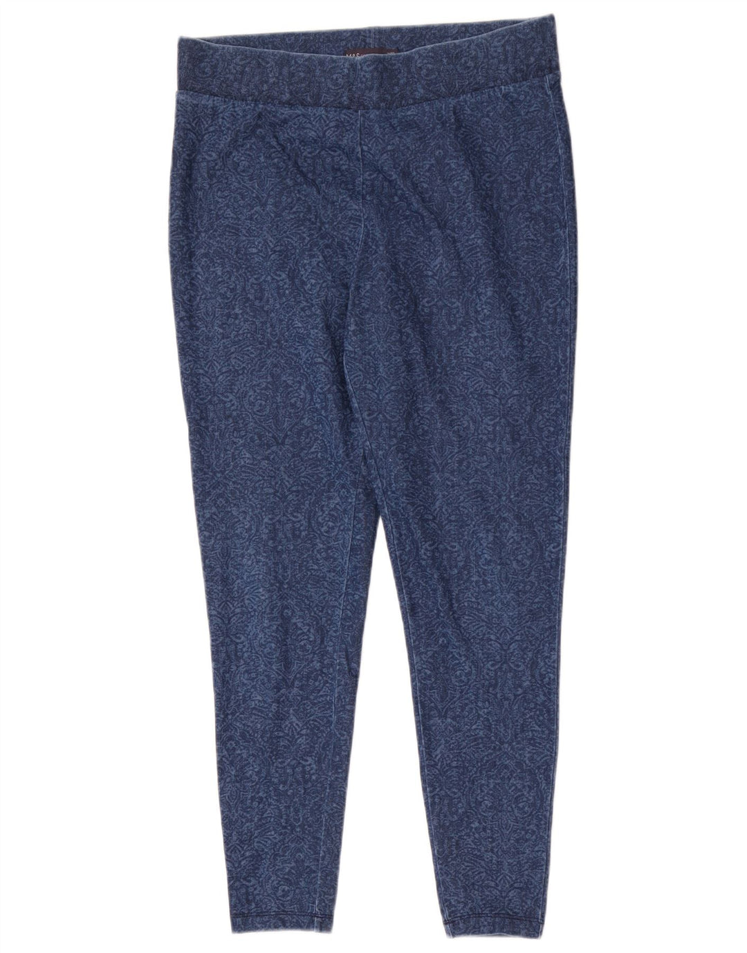 Marks & Spencer Leggings para mujer Reino Unido 44 Algodón Paisley azul medio