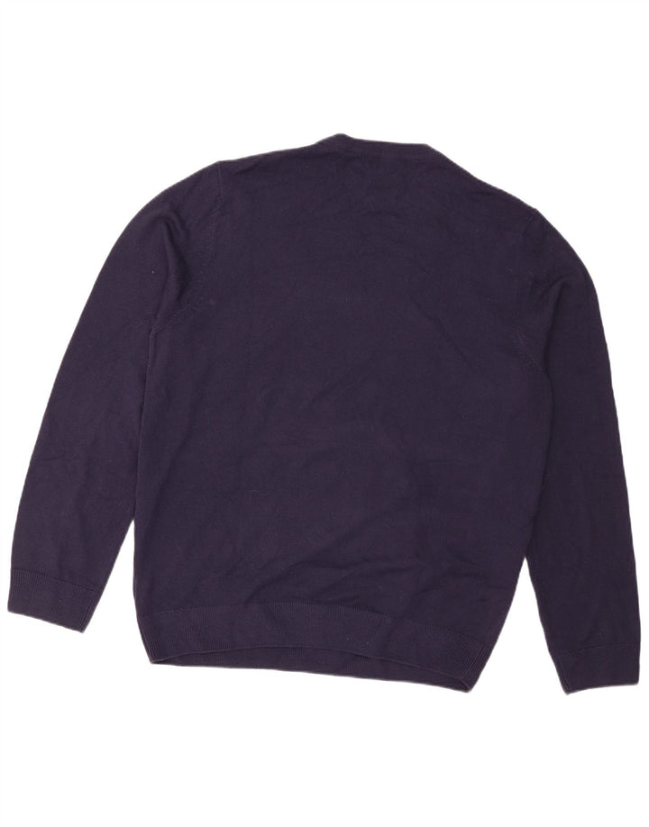 Marks & Spencer - Jersey de cuello redondo para hombre, talla grande, color azul marino
