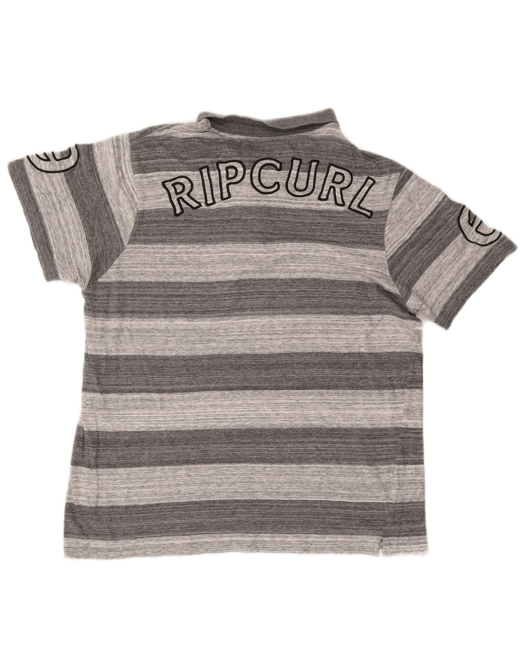 Rip Curl - Polo gráfico para hombre de algodón a rayas gris medio