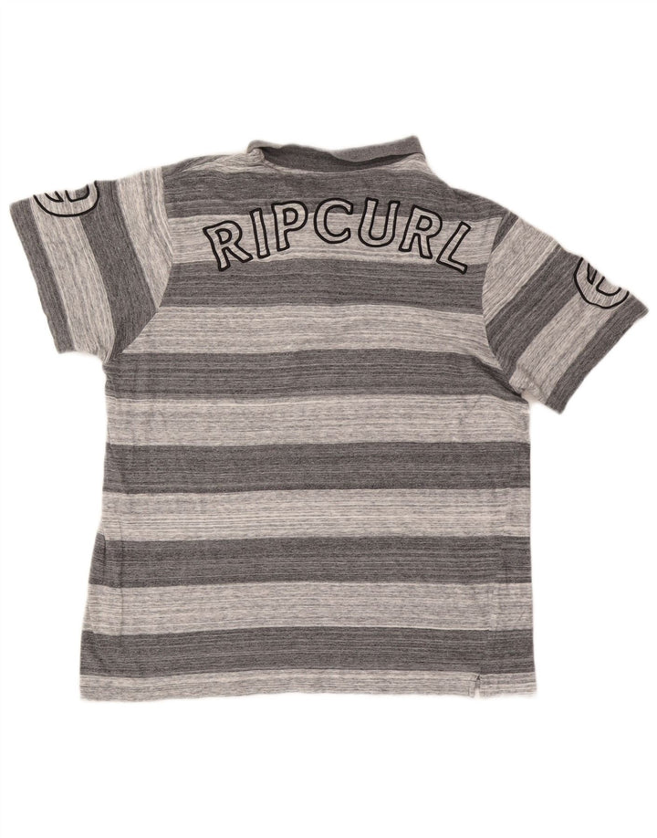 Rip Curl - Polo gráfico para hombre de algodón a rayas gris medio