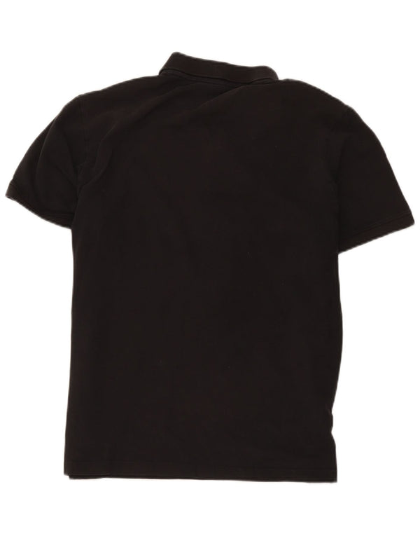 Puma Polo para hombre grande de algodón negro