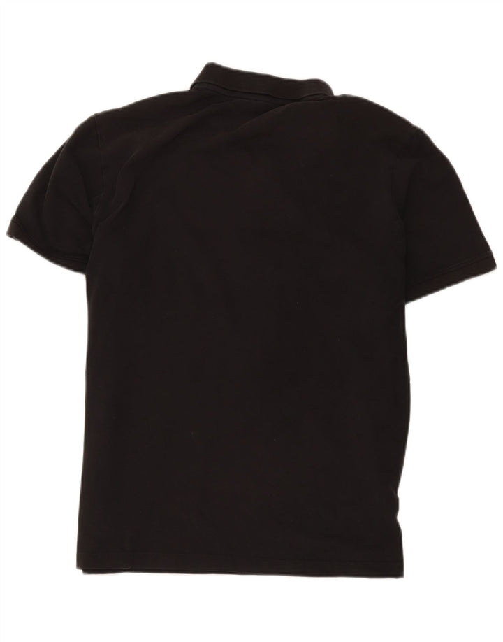 Puma Polo para hombre grande de algodón negro
