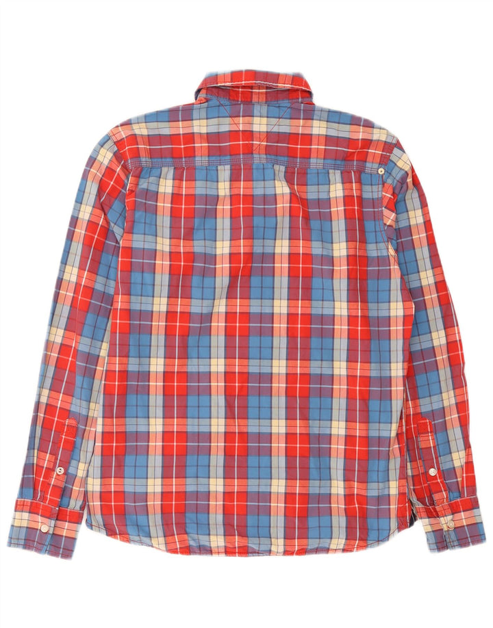 Camisa Tommy Hilfiger para hombre de algodón a cuadros rojos grandes