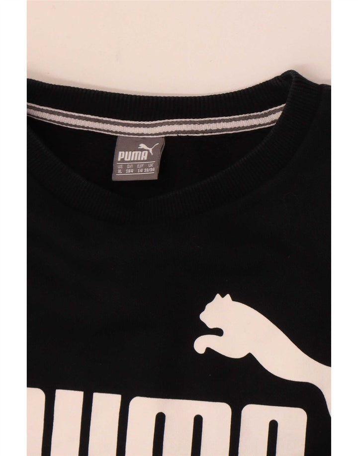 Puma Sudadera gráfica para niños 13-14 años Negro