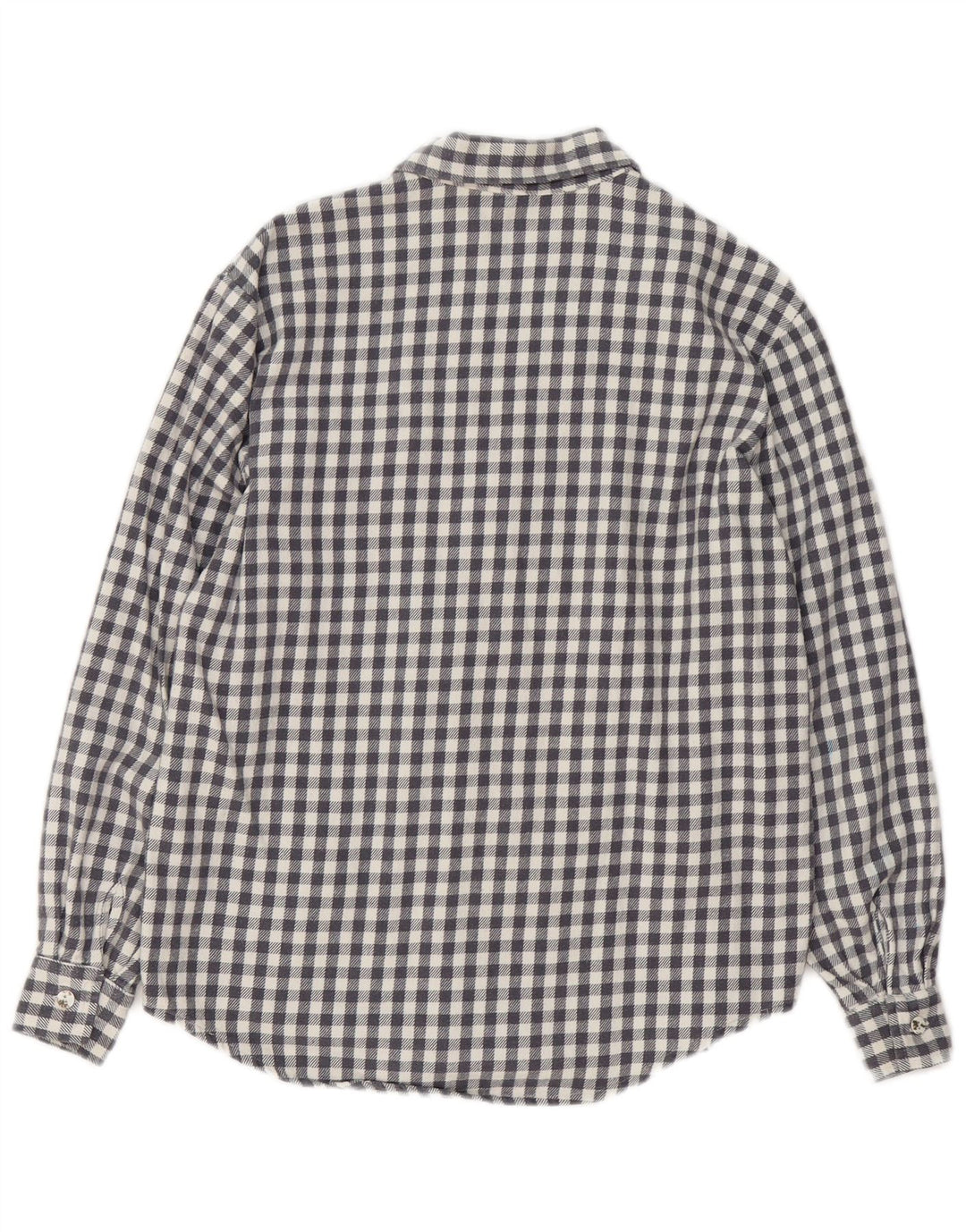 Vintage mujer oso de peluche camisa de franela de gran tamaño Reino Unido 10 pequeño gris Gingham