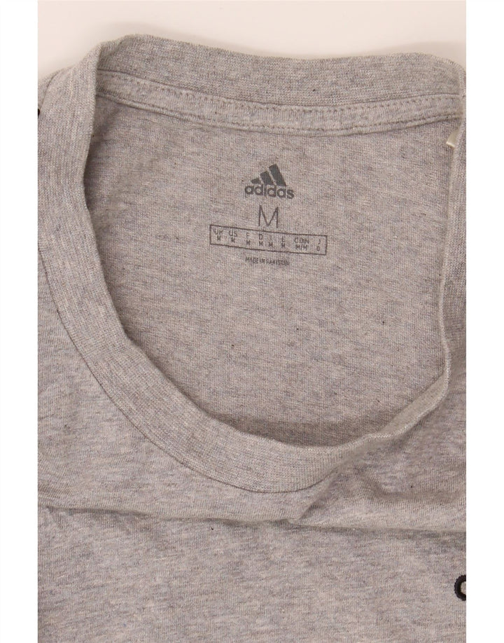 ADIDAS Mens T-Shirt Top Medium Grey Cotton Vintage Adidas and Second-Hand Adidas from Messina Hembry 