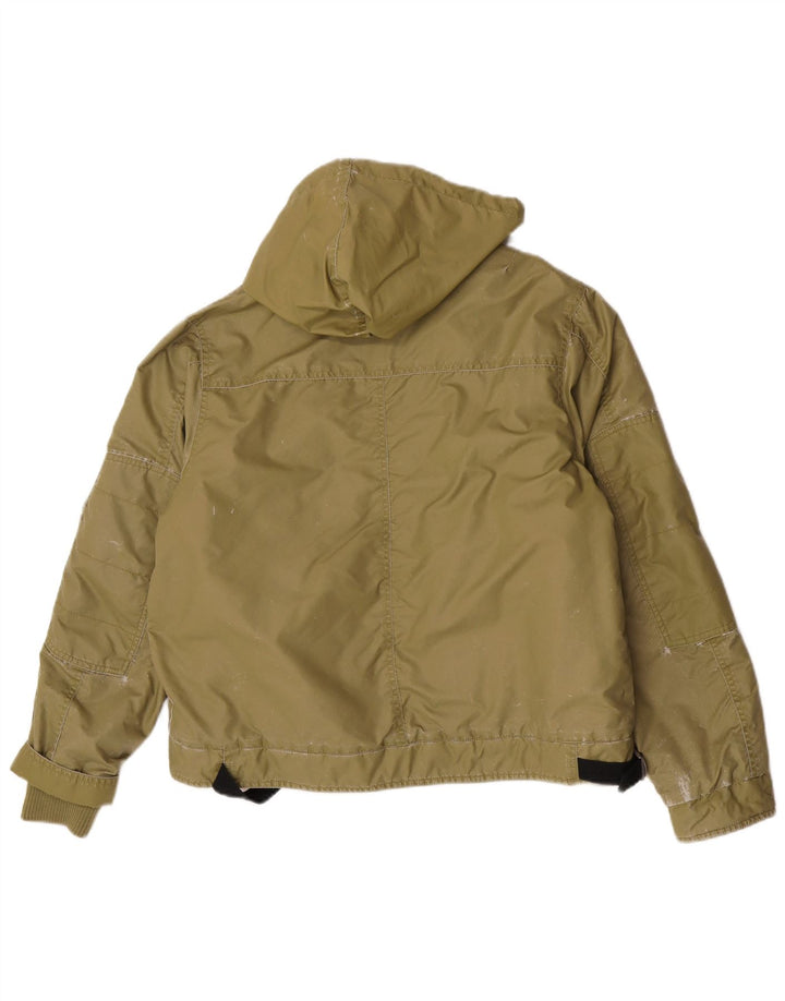 Diesel Chaqueta bomber con capucha y gráfico para niños 13-14 años XL Poliamida caqui