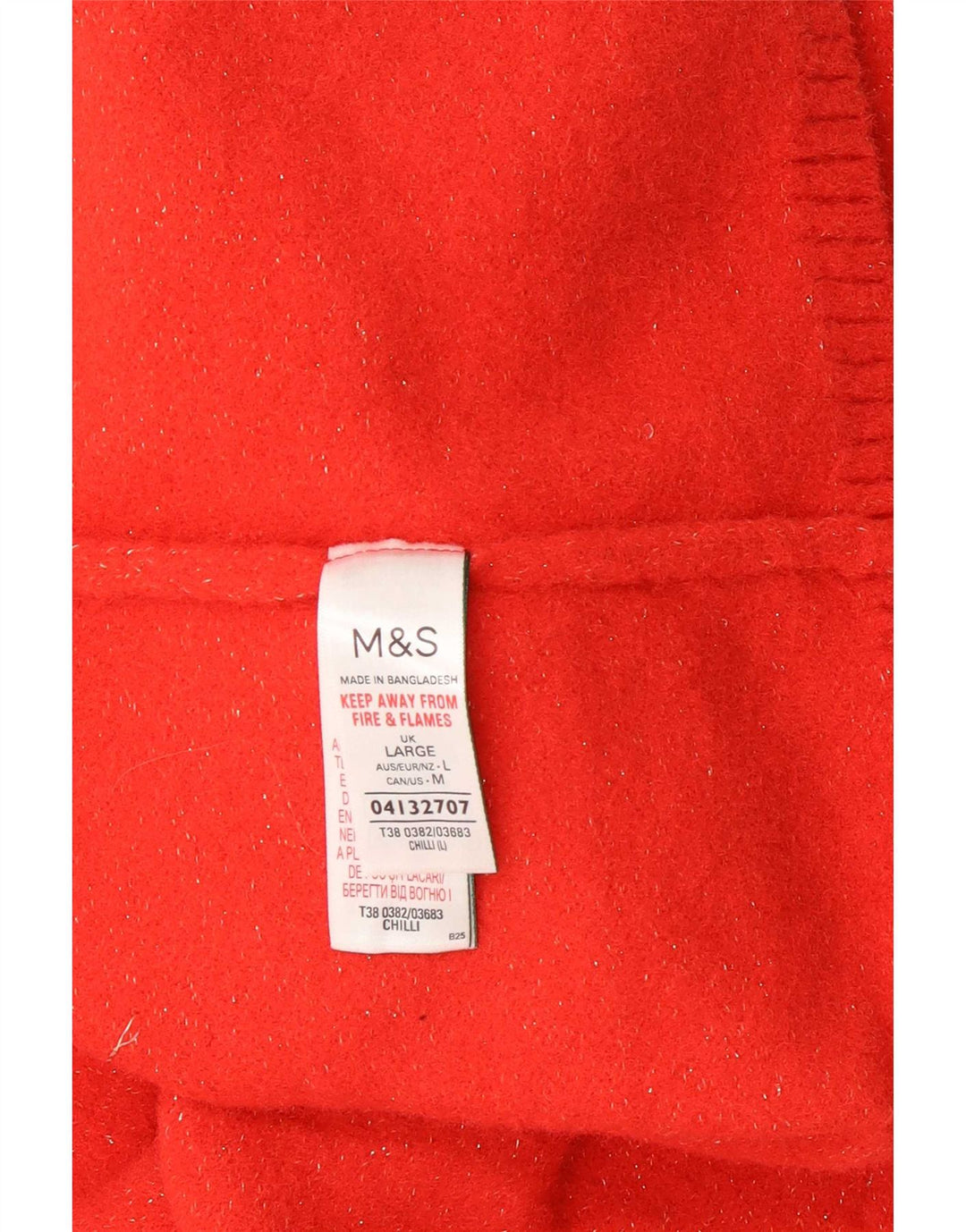 Marks & Spencer Suéter con Cuello Alto para Mujer UK 46 Grande Rojo